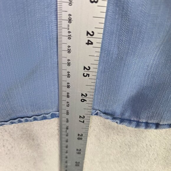 Womens Old Navy Chambray Blue Tencel Button Down Shirt Long Sleeve Size S - Picture 6 of 7